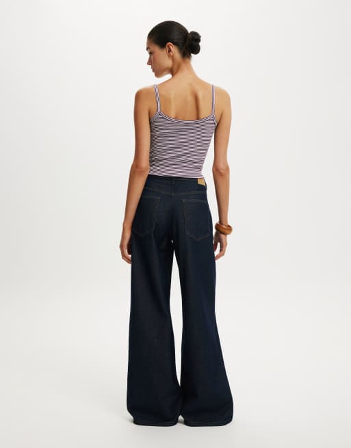 Cotton On High rise wide jean in blue, 3 of 4