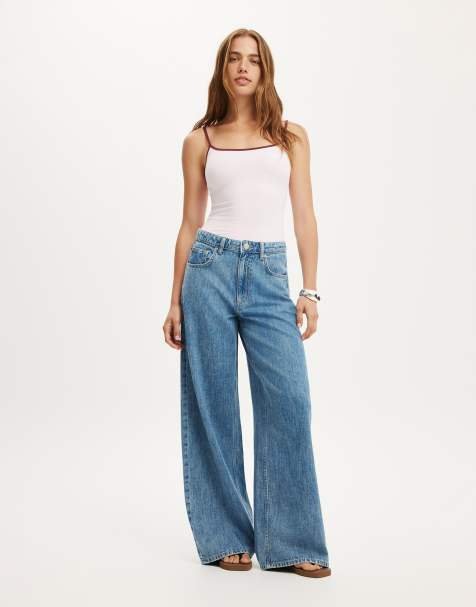 Cotton On High rise wide jean in blue - view 1