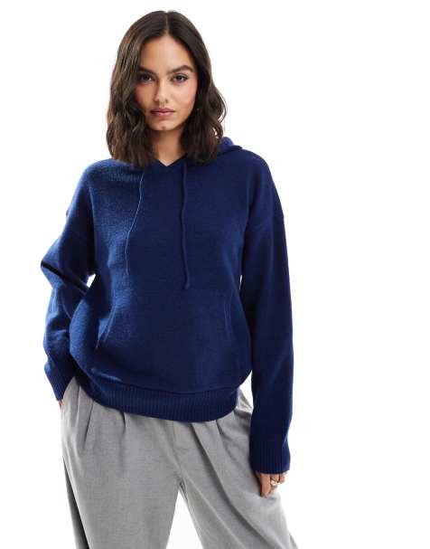 Cotton On – Hochwertiger Kapuzenpullover aus Strick in Blau - view 1
