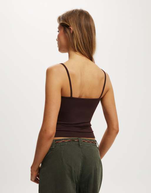 Cotton On Hold me cami in brown, 3 of 4