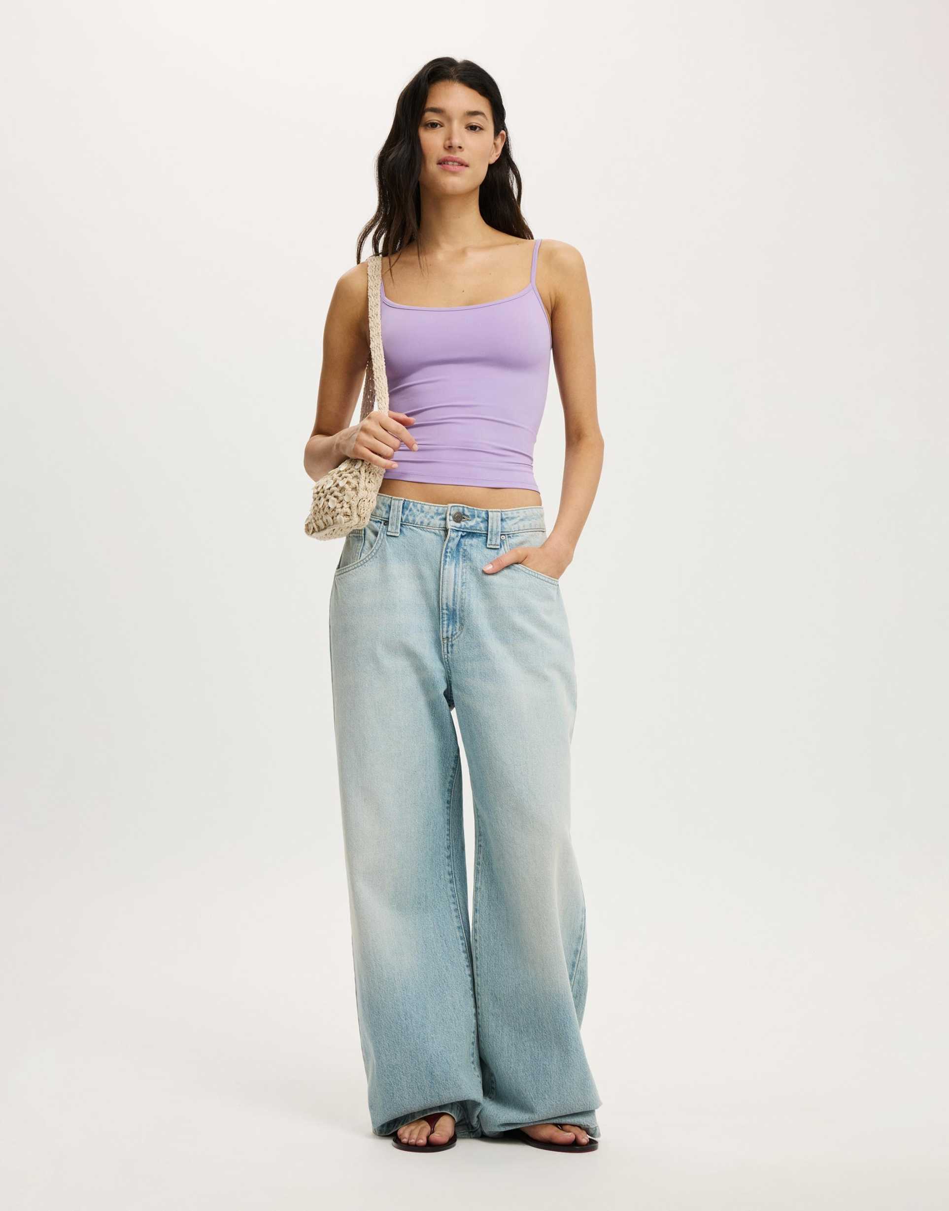 cotton on hold me cami top in purple