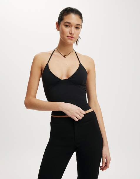 Cotton  On Hold me halter in black  - view 1