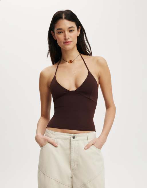 Cotton  On Hold me halter in brown