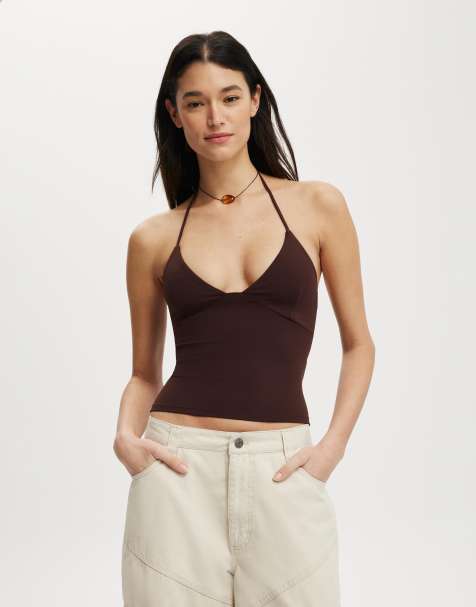 Cotton  On Hold me halter in burgundy - view 1