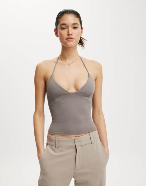 Cotton On Hold me halter in charcoal - GREY - view 1