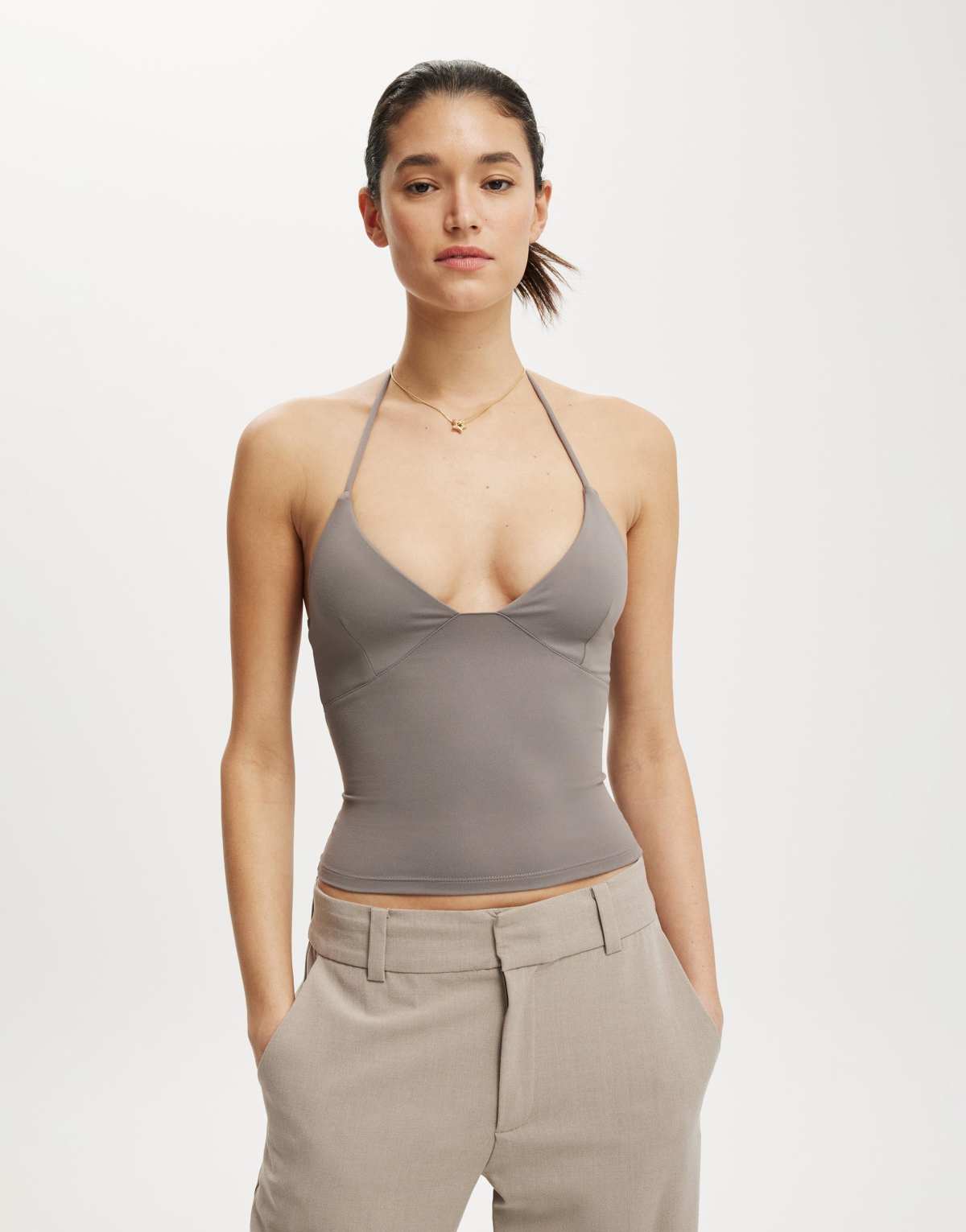 Cotton  On Hold me halter in charcoal