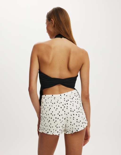 Cotton On Hold me halter twist back in black, 3 of 4