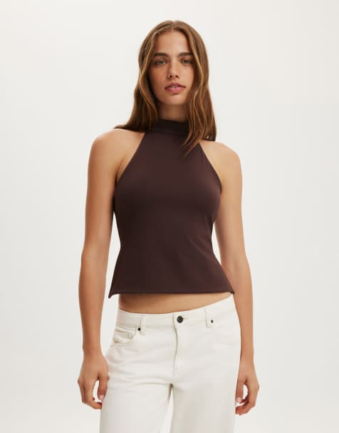 Cotton On Hold me halter twist back in brown