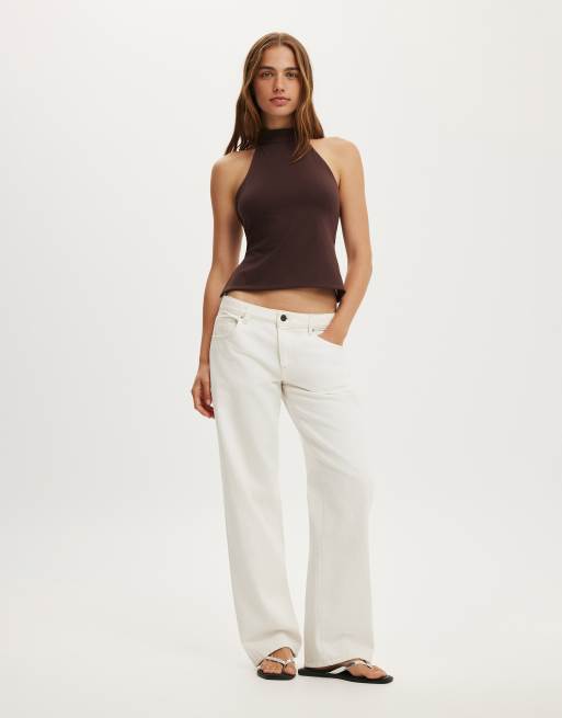 Cotton On Hold me halter twist back in brown, 2 of 4