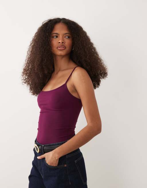 Cotton On – Hold Me – Jagodowy top na ramiączkach, 4 z 4