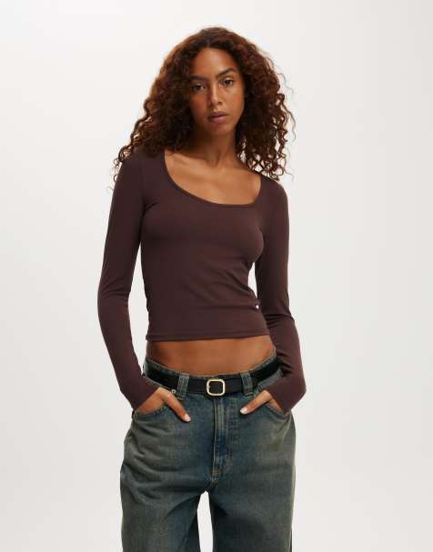 Cotton  On Hold me long sleeve in brown - view 1