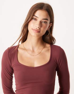 Cotton:on Cotton On Hold Me Long Sleeve T-shirt In Brown