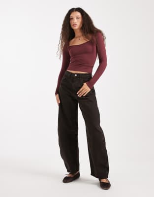 Cotton On Hold Me Long Sleeve Top In Red