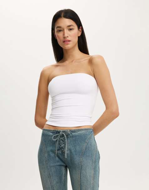 Cotton On Hold me longline tube in white - view 1