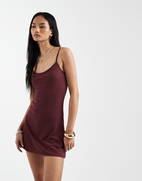 Cotton On hold me mini dress in blackberry - view 1