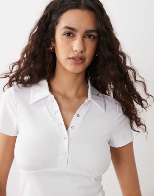 Cotton On - Hold Me - Polo a maniche corte bianca, 3 di 4