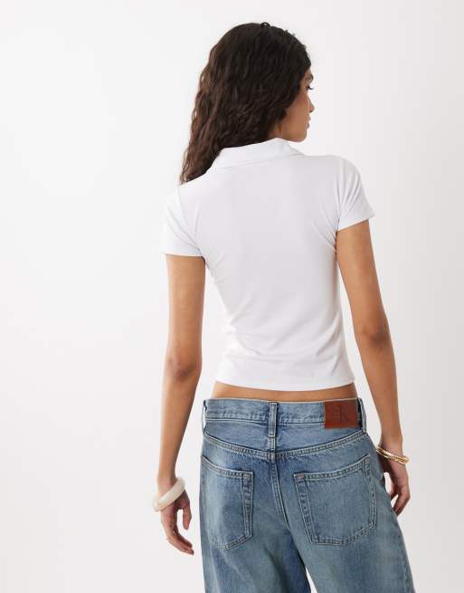 Cotton On - Hold Me - Polo a maniche corte bianca, 4 di 4