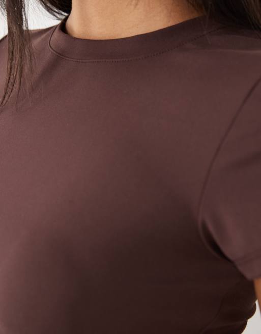 Cotton On hold me short sleeve crew neck in dark oak , 3 of 4