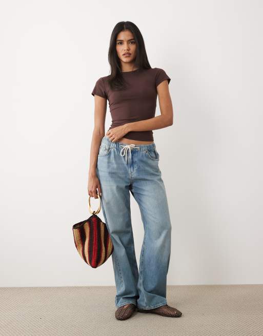 Cotton On Hold Me short sleeve crew neck top in dark oak , 2 of 4