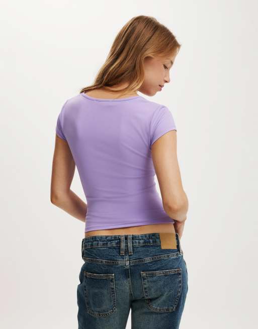 Cotton On Hold me short sleeve in purple - PURPLE, 4 of 4