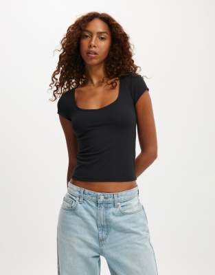 Cotton On Hold Me Short Sleeve T-shirt In Black