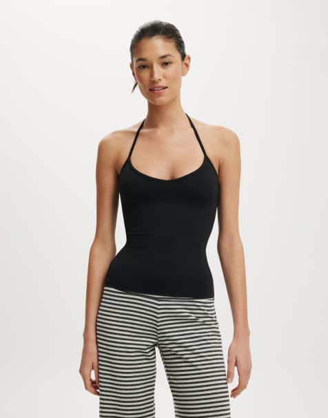 Cotton On Hold me tie halter in black