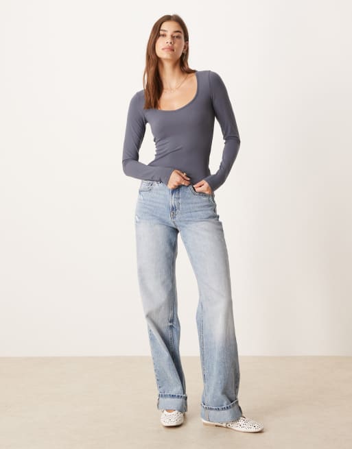 Cotton On - Hold Me - Top a maniche lunghe blu , 4 di 4