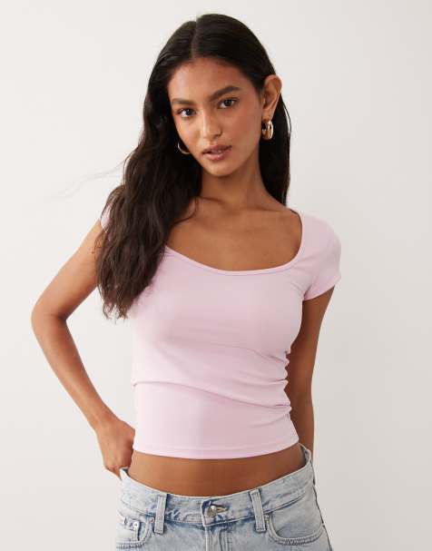 Cotton On Hold me top med korte ærmer i violet crush - view 1