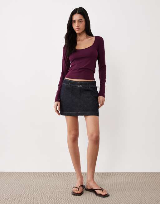 Cotton On - Hold Me - Top met lange mouwen in braambes, 3 van 4