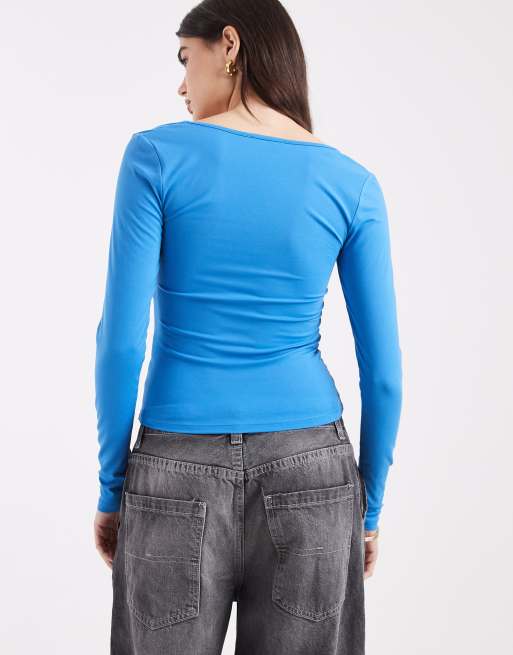 Cotton On - Hold Me - Top met lange mouwen in lapis lazuli bauw, 3 van 4