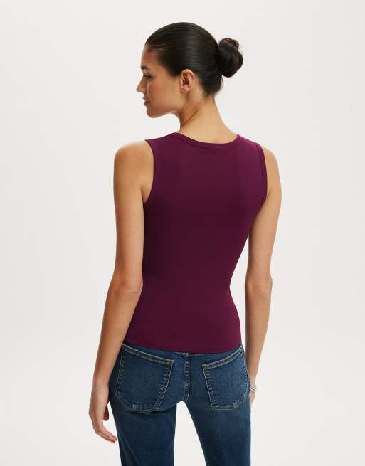 Cotton On - Hold Me - Top senza maniche viola con scollo a V, 2 di 4