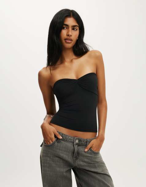 Cotton On Hold me twist bandeau in black - view 1