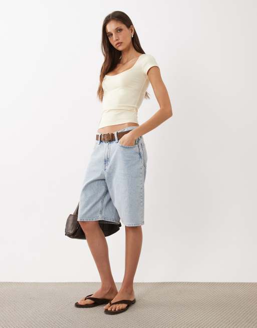 Cotton On – Hold Me – Waniliowy top z krótkimi rękawami, 2 z 4