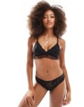 [Cotton:On] Cotton On Holly lace underwire bra with overlay in black S BLACK