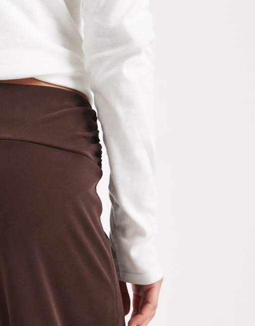 Cotton On – Honey – Ciemnobrązowe marszczone spodnie, 4 z 5