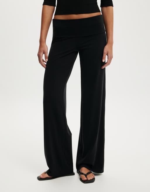 Cotton On Honey fold over pant in black, 3 of 4