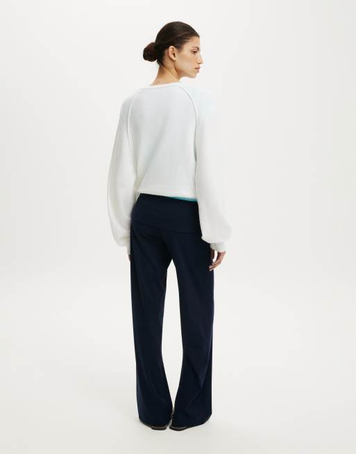 Cotton On Honey fold over pant in navy, 4 of 4