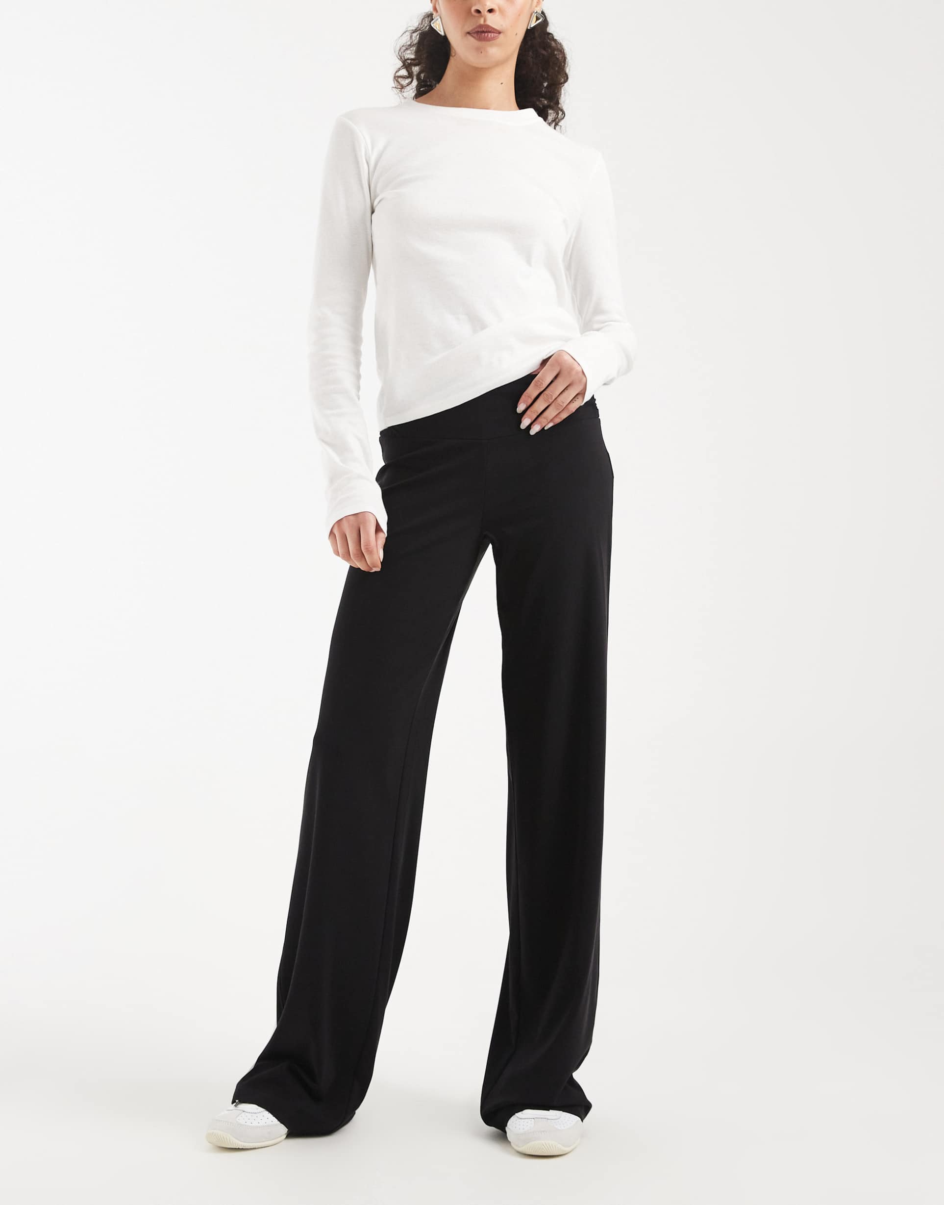 cotton on honey ruched pants in black
