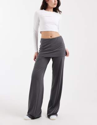 Cotton On Honey Skirt Overlay Pants In Gray