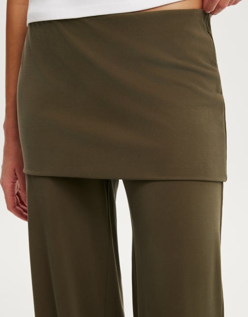 Cotton On Honey skirt pant in khaki, 3 of 4