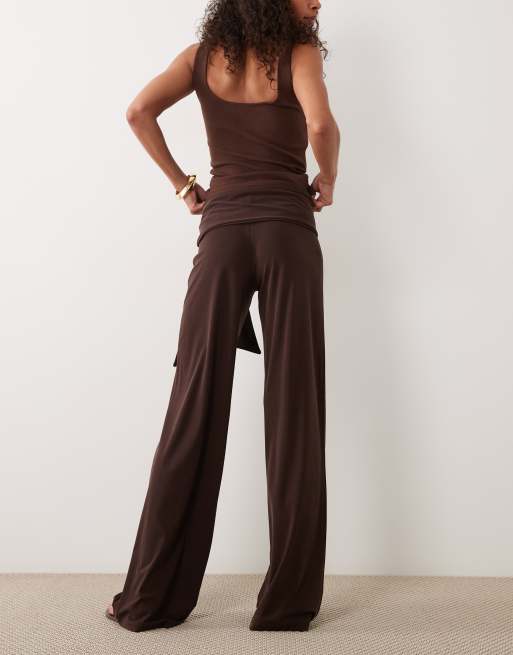 Cotton On Honey tie pant in brown, 5 of 5