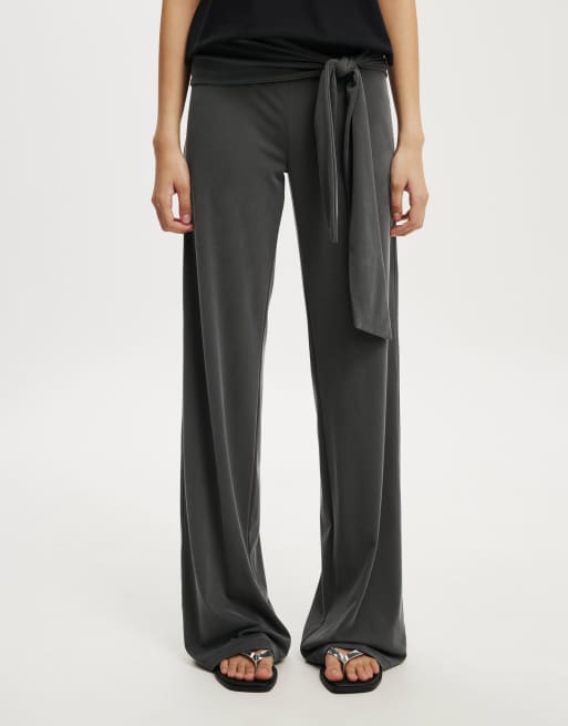 Cotton On Honey tie pant in charcoal, 2 of 4