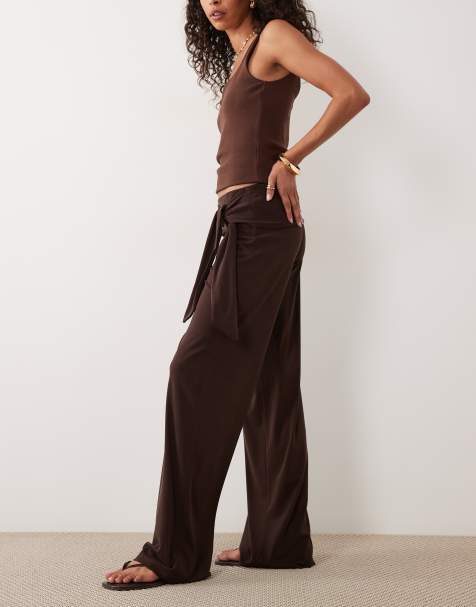 Cotton On Honey tie pants in brown - view 1