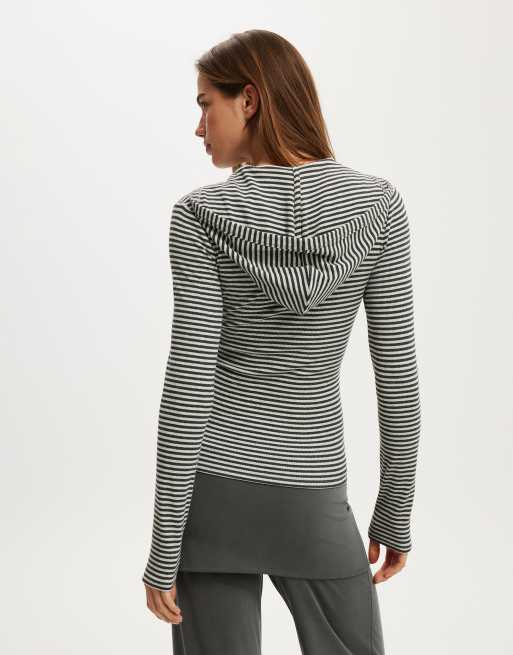 Cotton On Hooded blake henley long sleeve in grey, 4 of 4