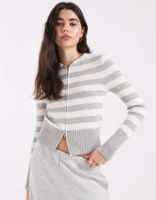 Cotton On Hooded Cable Knit In Gray