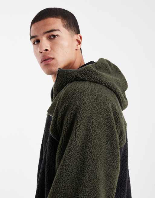 Cotton On hooded teddy jacket in Khaki, 4 of 5