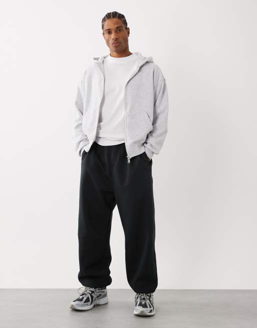 Cotton On - Hoodie met rits in gemêleerd grijs met wassing, 2 van 5
