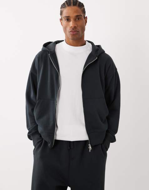 Cotton On - Hoodie met rits in zwart met wassing - view 1