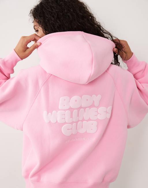 Cotton On hoodie premium à motif en rose, 3 de 4