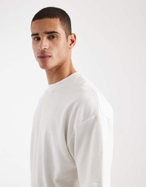 Cotton On - Hvid forvasket T-shirt i frotté, 4 af 5
